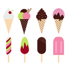 Ice cream set Ice cream set vector image