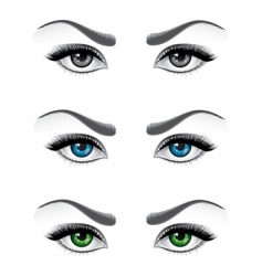 Woman eyes vector image