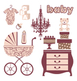 Elegant baby shower vector image