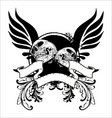 Grunge skull banner vector image