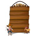 Cowboy Signboard vector image