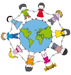 Children from different cultures vector image