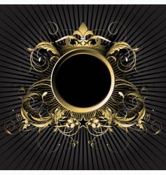 Ornamental shield vector image