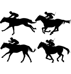 Racing horses vector image