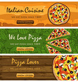 Pizza banners set vector image