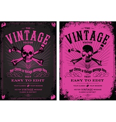 Vintage pink poster vector image