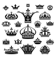 Set of different crowns vector image