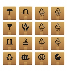 Packaging icons vector image