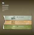 Vintage Label Ripped paper design background vector image