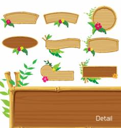 Bamboo border vector image