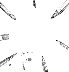 Frame pens backgrounds vector image