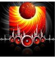 Musical theme with speakers vector image