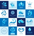 Water Emblems Set vector image