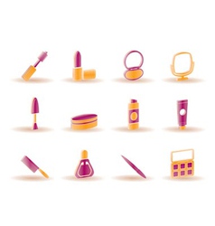 Cosmetic and make up icons vector image