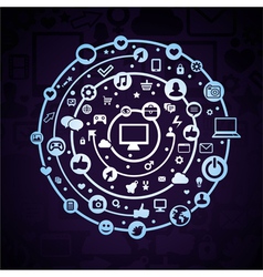 Social media concept vector image