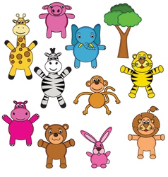 Animal cartoon collection Animal cartoon collection vector image