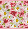 Seamless pattern flowers vector image