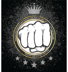Gold label vector image