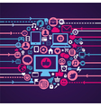 Social media concept vector image