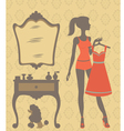 Girl dressing vector image