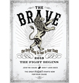 VIntage lion poster vector image