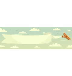 Biplane with banner vector image
