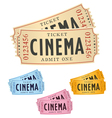 Cinema tickets Cinema tickets vector image