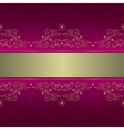 Template gold floral seamless pattern on pink vector image