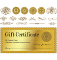 Gift certificate set vector image