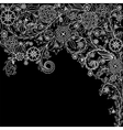 Vintage background with doodle flowers vector image