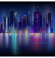 Night city vector image