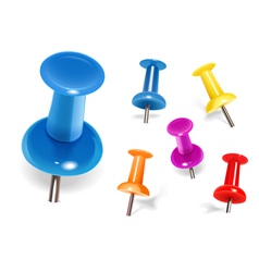 Color pins vector image