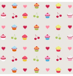 Decorated cupcakes vector image