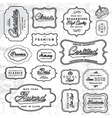 Outline label set vector image