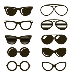 Black sunglasses set vector image