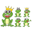 Green frogs vector image