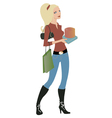 Woman shopping Woman shopping vector image