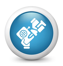 Radio Repair glossy icon vector image
