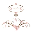 Ornamental frame heart with place for your text vector image