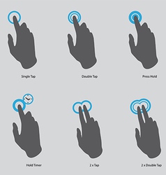 Touch gesture icons vector image