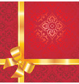 Gift background with bow and r vector image