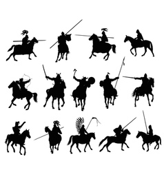 Knights set 1 vector image