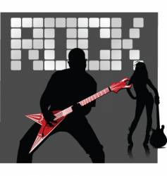 Rock musician vector image
