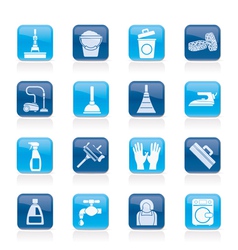 Cleaning and hygiene icons vector image