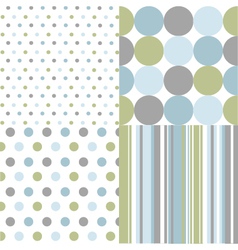 Seamless patterns polka dots vector image