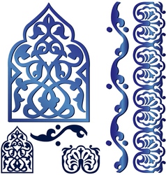Islamic design elements vector image
