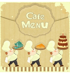 Cafe Menu Card in Retro style vector image