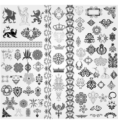 Baroque set vector image