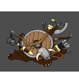 Shield medieval hand drawing vector image