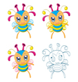 Cartoon chibi fantasy creatures Cartoon chibi fantasy creatures vector image